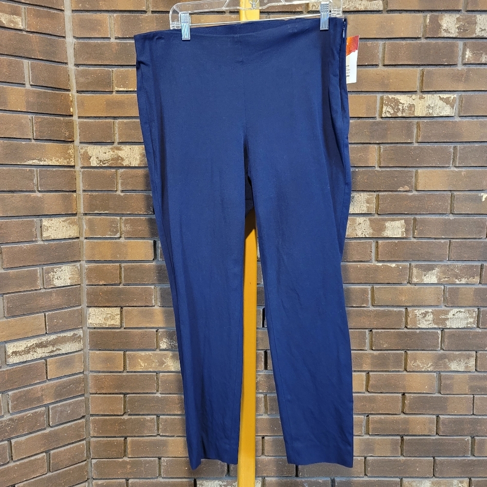 Lauren Ralph Lauren stretch size zip navy blue skinny fit straight leg
